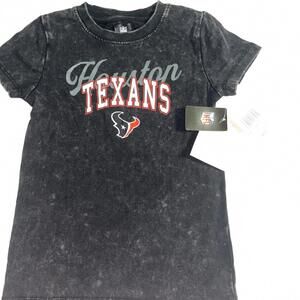 NWT NfL Houston Texans Youth Unisex size 6/6x Dusted Black Acid Wash T-Shirt